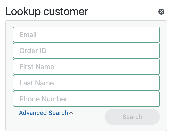 Customer Search by Order ID