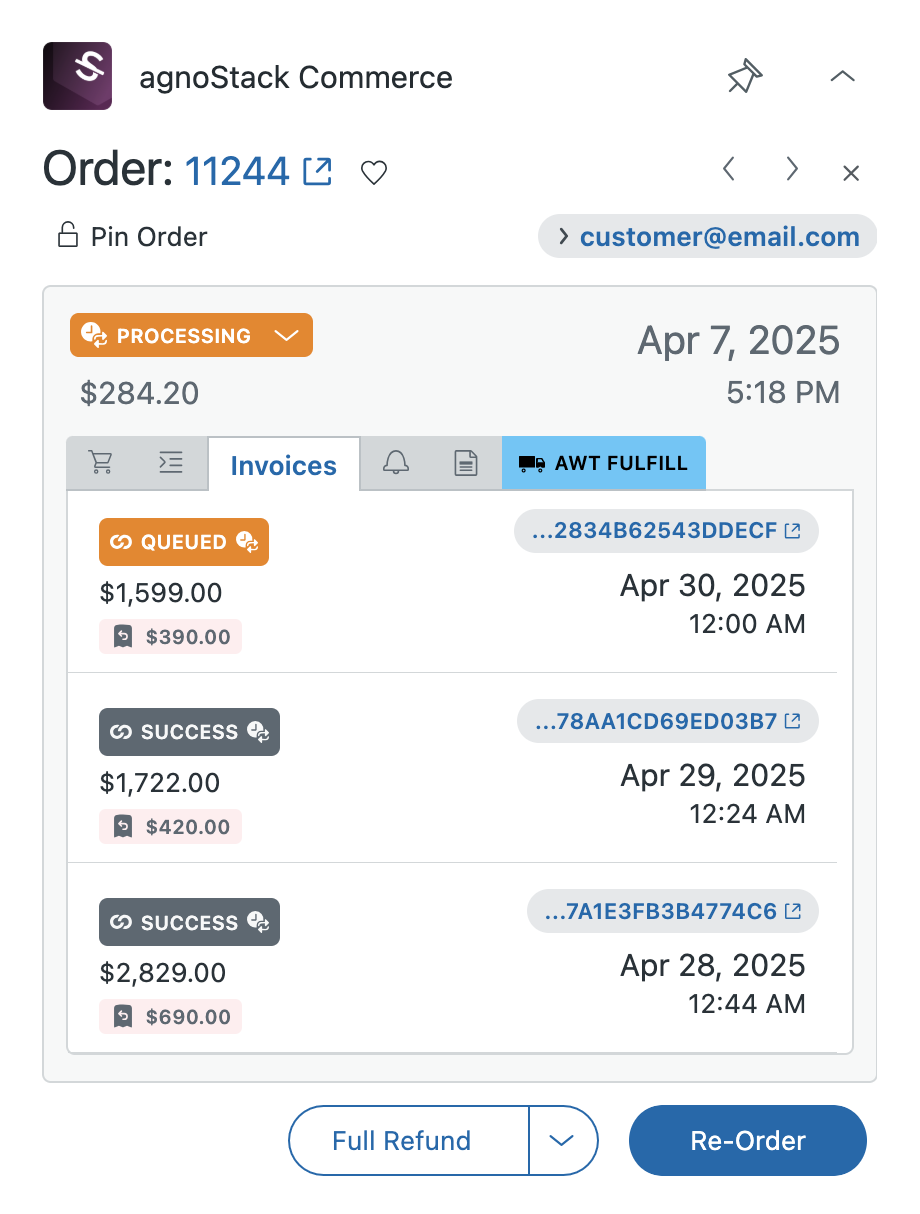 Ordergroove Subscription Invoices - BigCommerce
