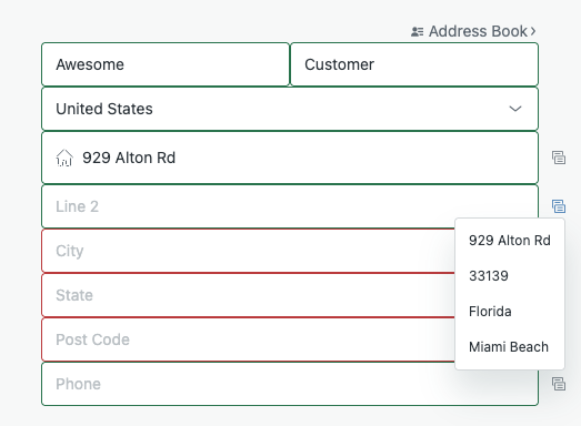 Cart Address - Ticket Field Copy