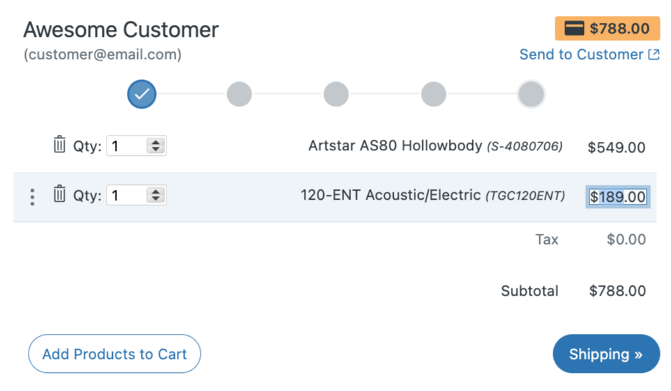 Modify Cart Line Item Price