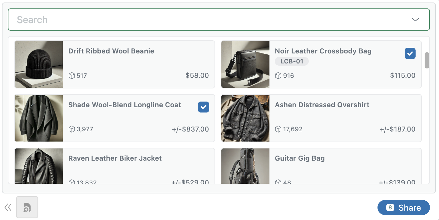 Macro Snippets - Product Catalog