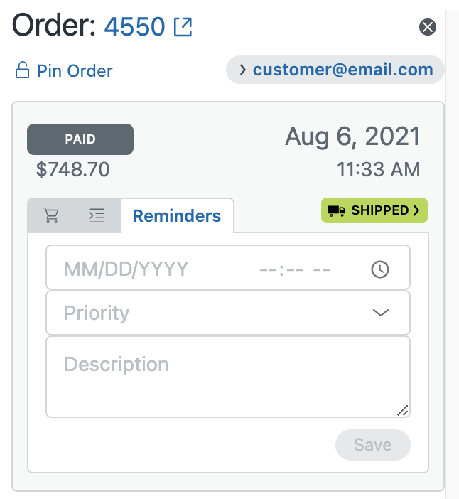 Order Reminders