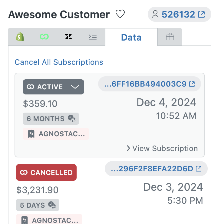 Ordergroove - Cancel Subscriptions