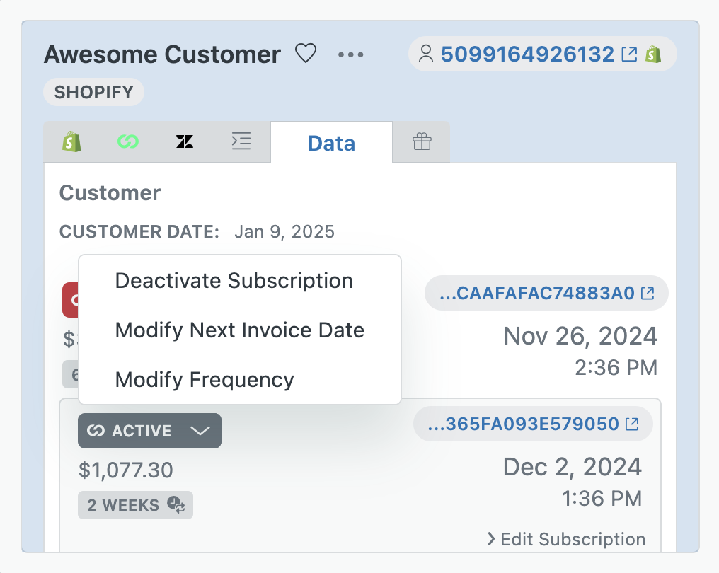 Ordergroove - Subscription Management