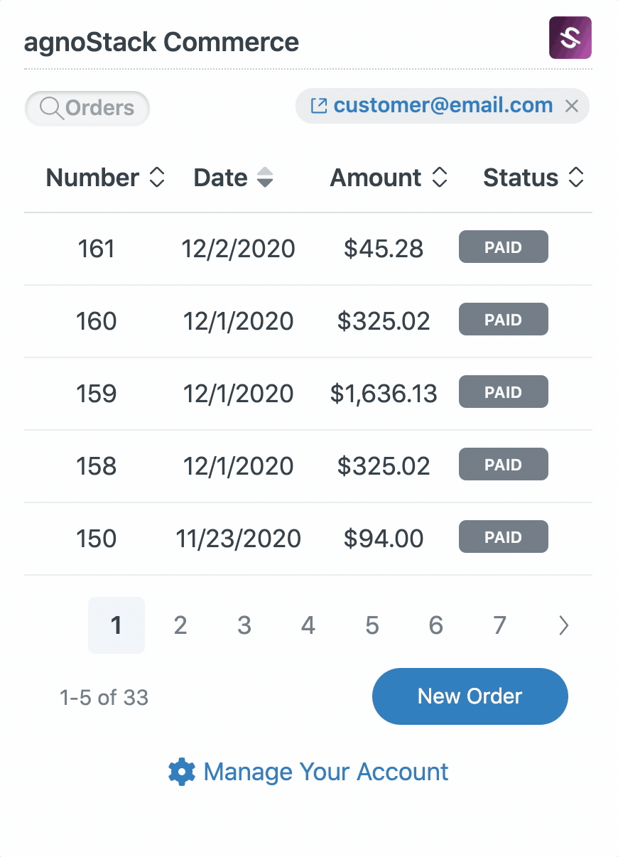 Enhanced Order History