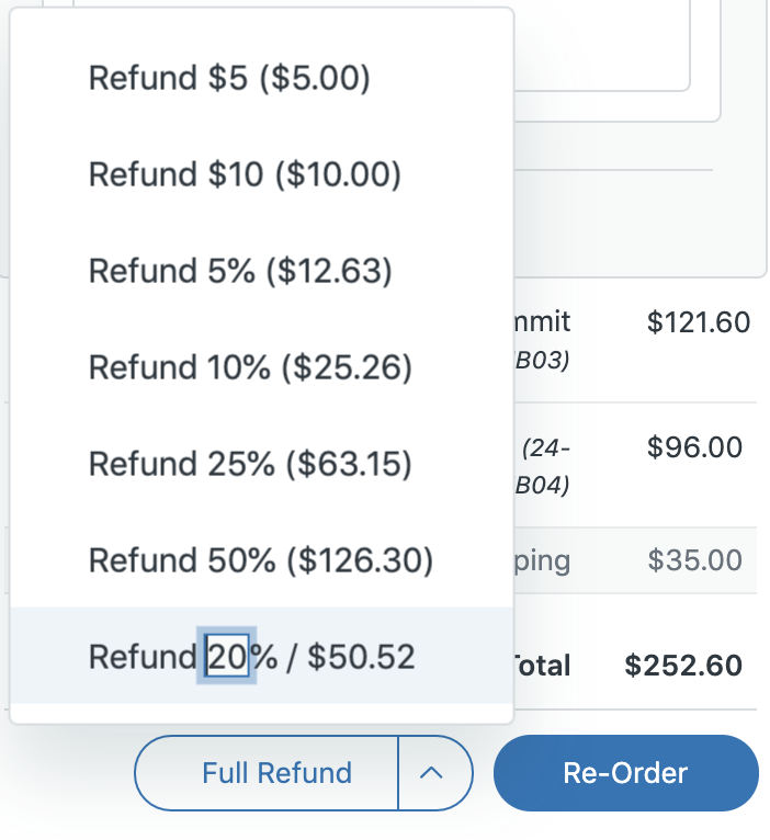 Custom Refunds