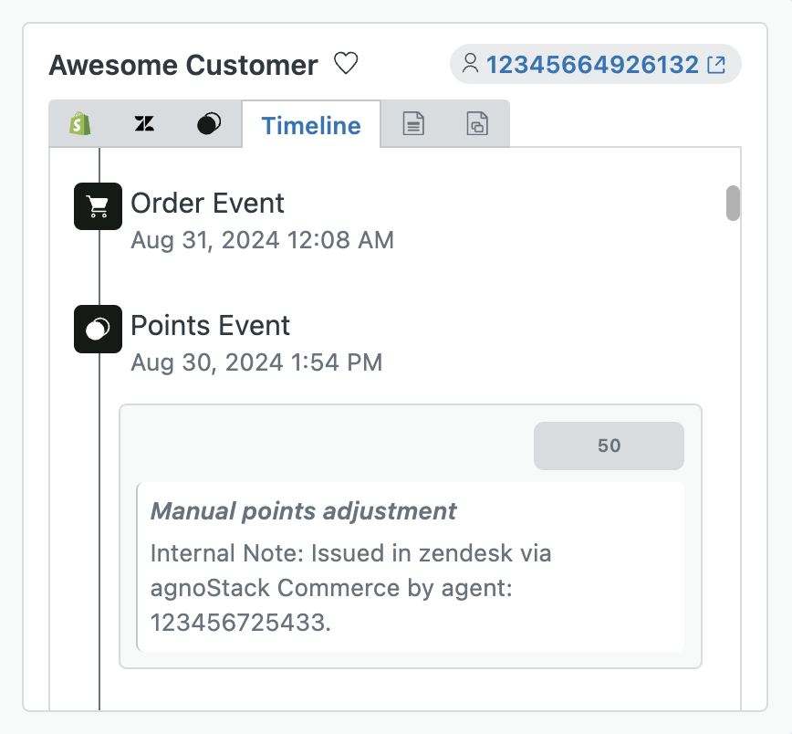 Rivo - Customer Timeline