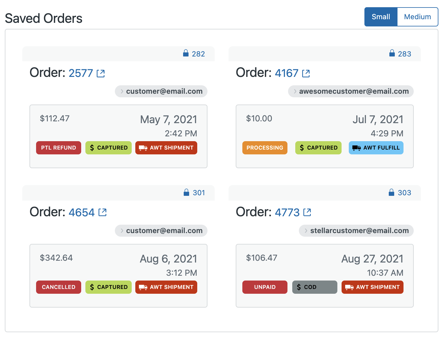 Orders Watchlist - Small