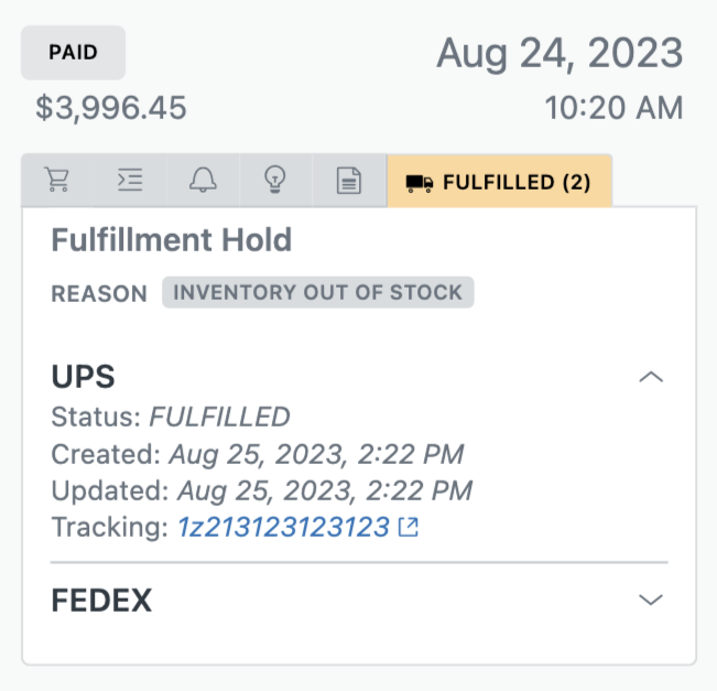 Enhanced Shipping Data