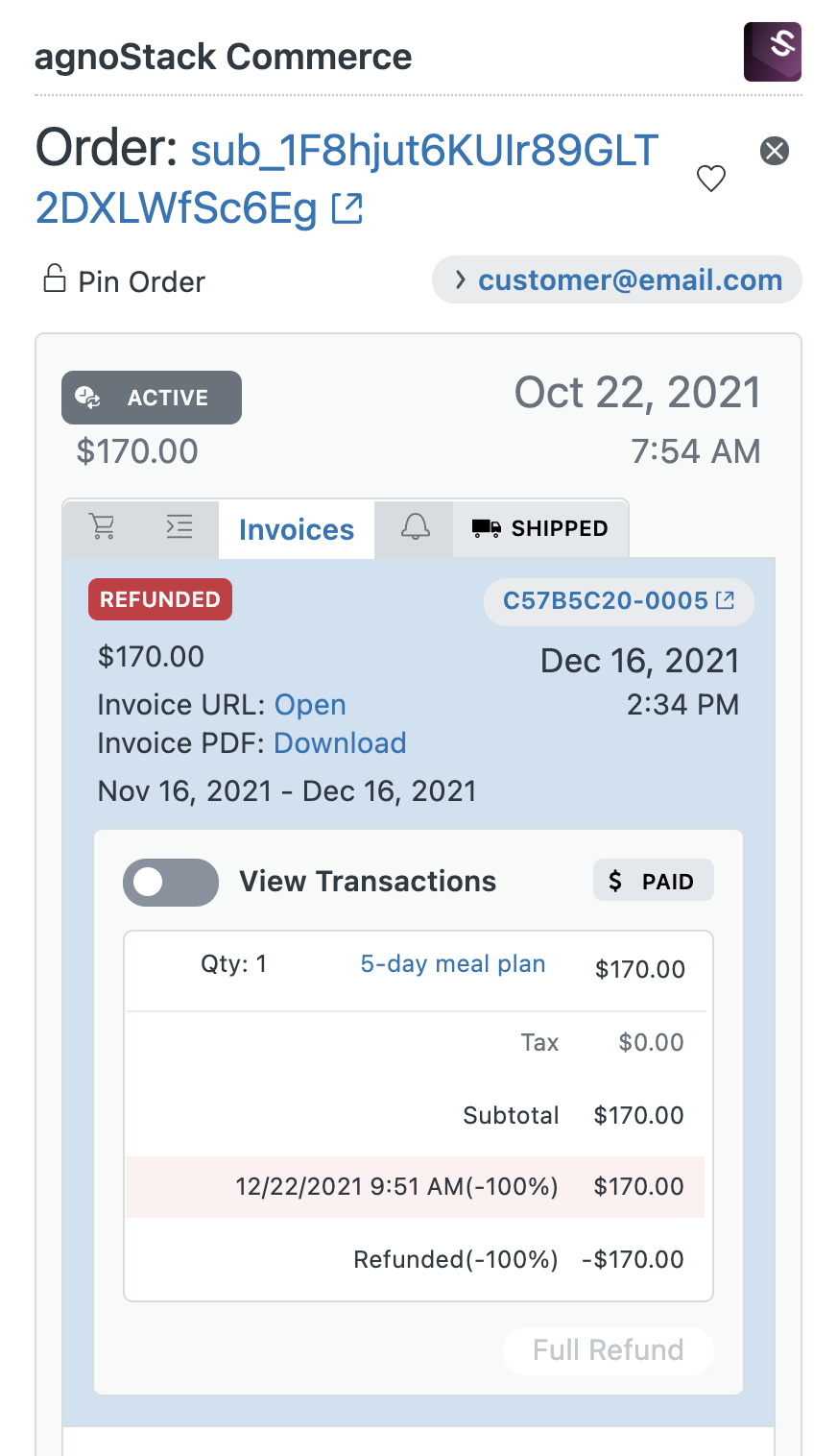 Stripe Commerce Premium - Invoices