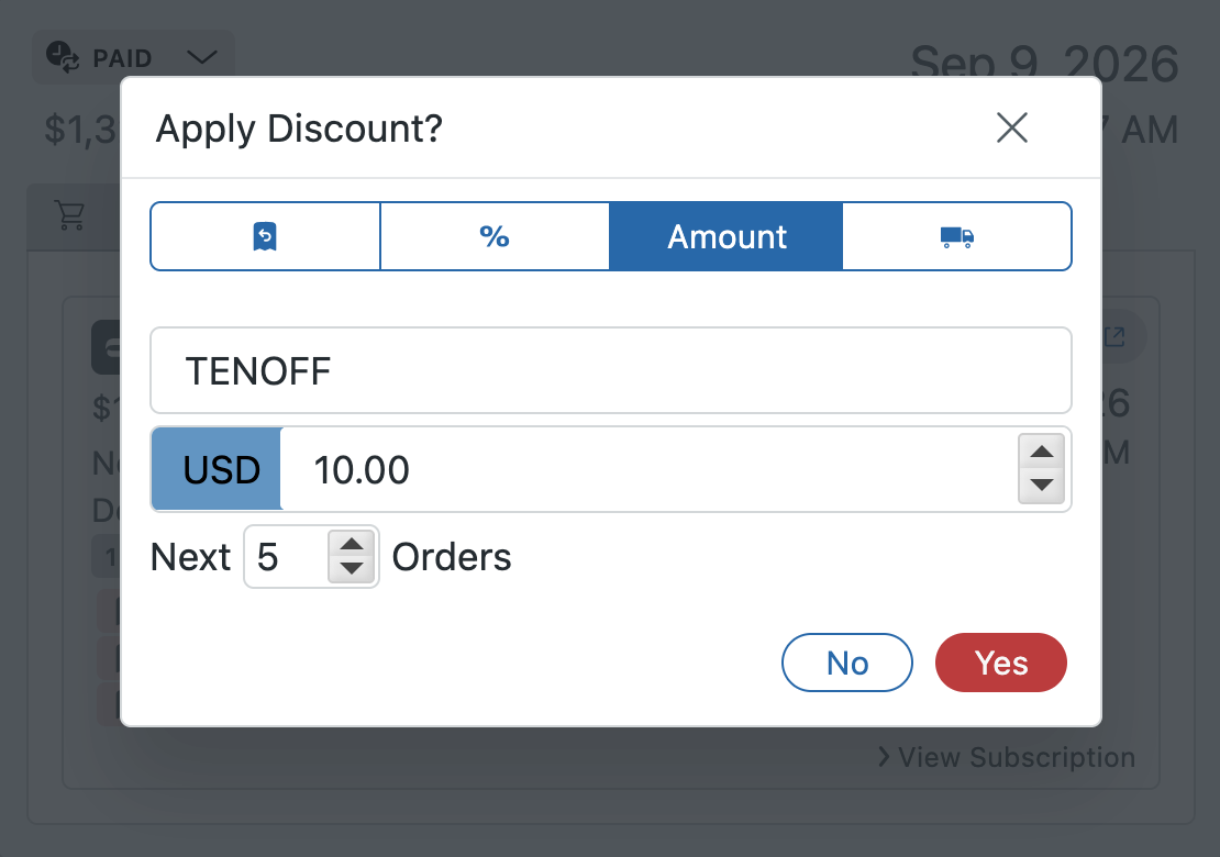 Submarine Subscriptions - Create Discount