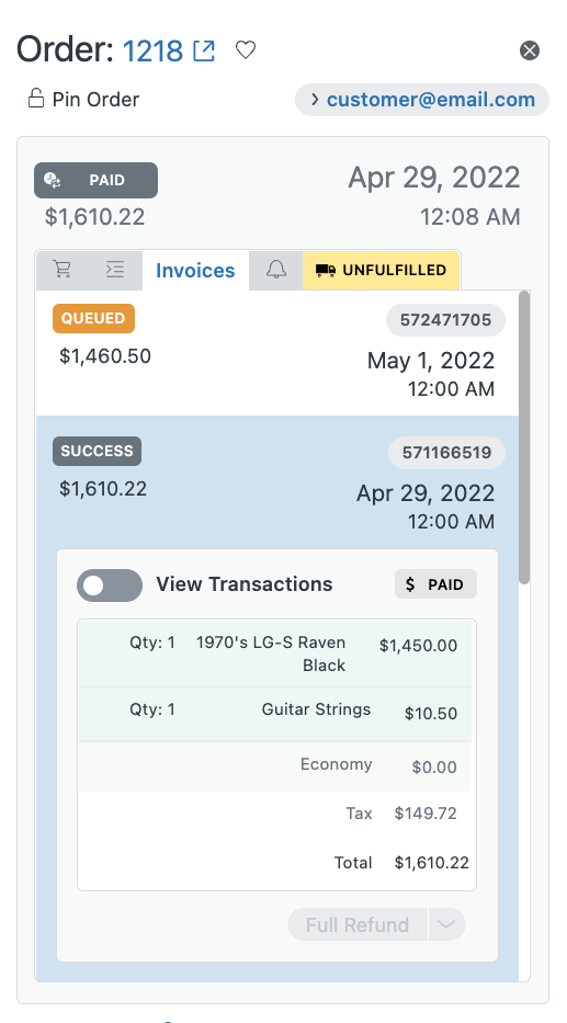 Recharge Subscription Orders