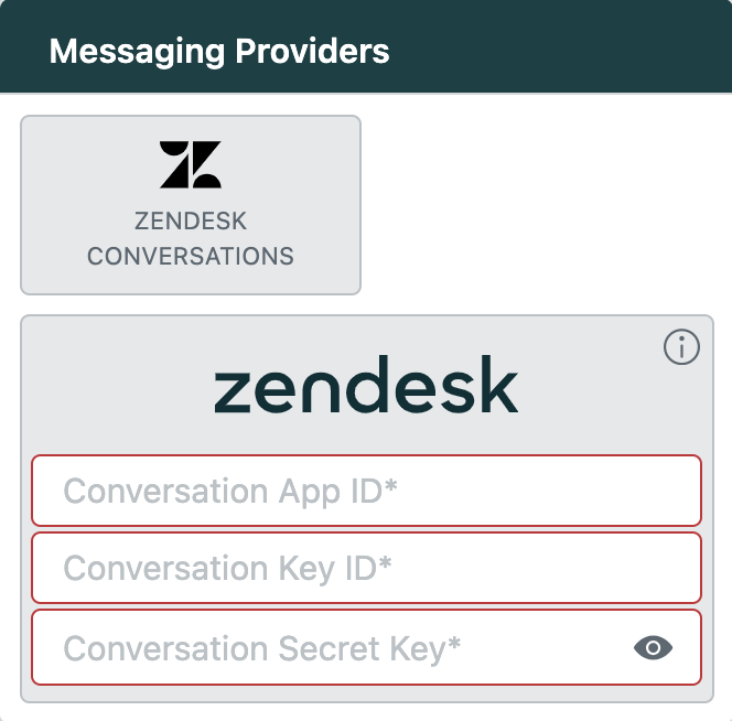 Zendesk Conversations: Messaging Provider Configuration