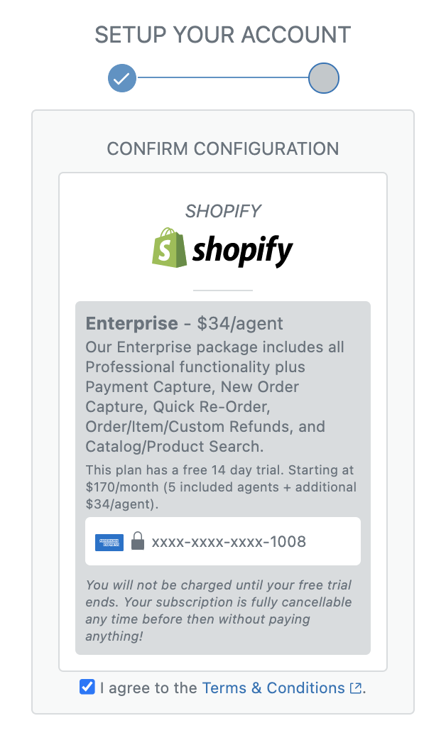 Shopify: Configuration (Confirmation)
