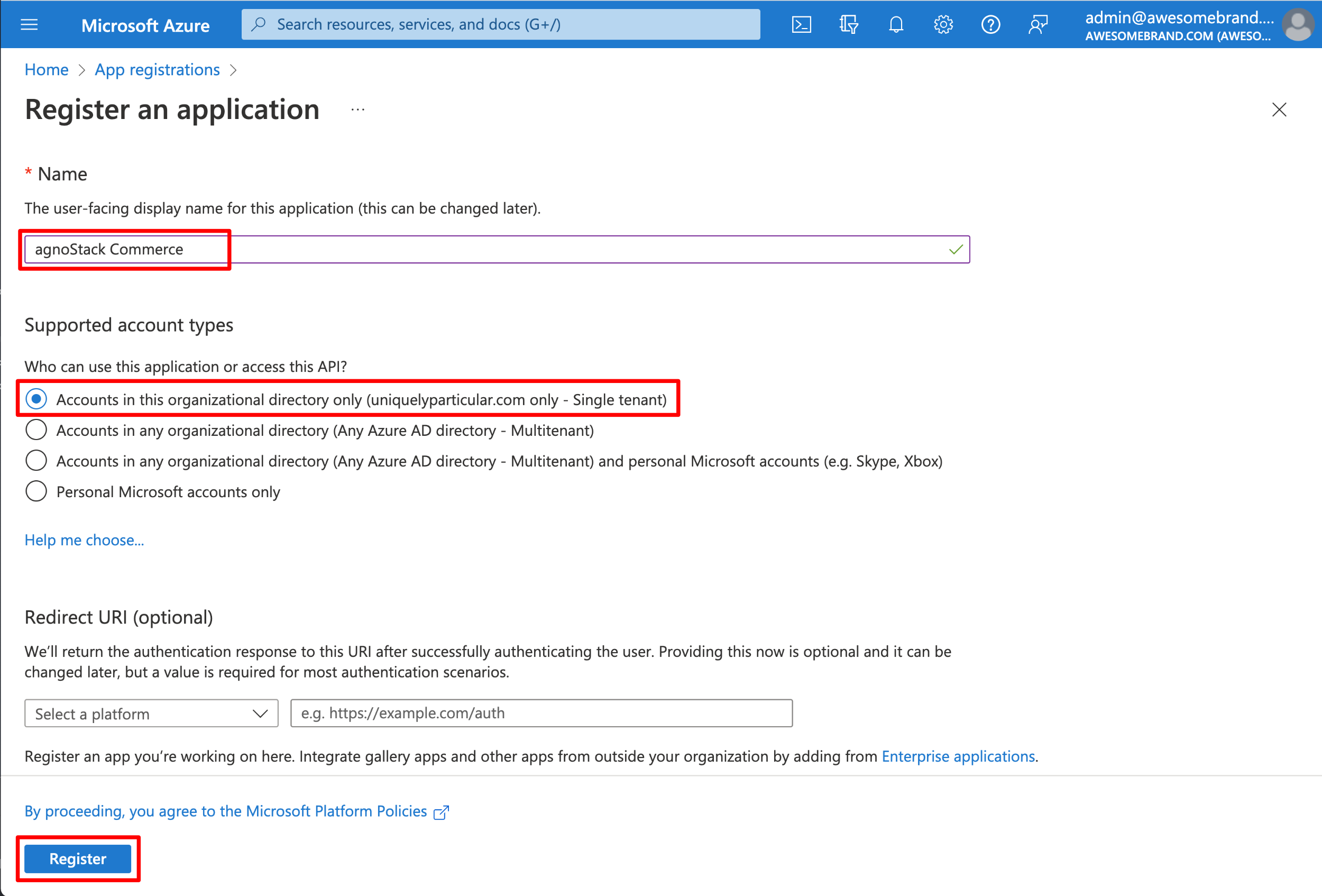 Onboarding: Microsoft Dynamics Business Central - New App registration