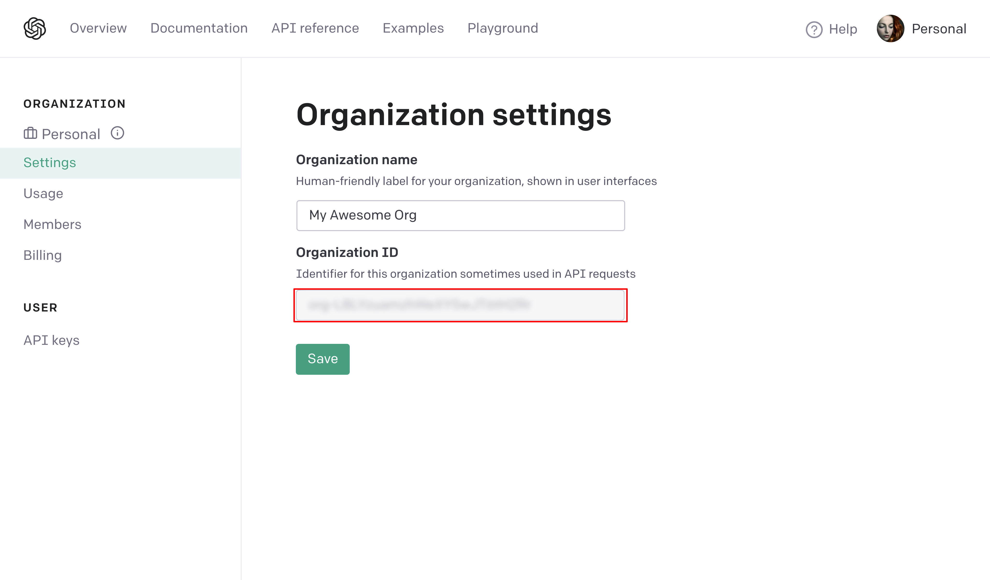 Onboarding: OpenAI - Organization Settings